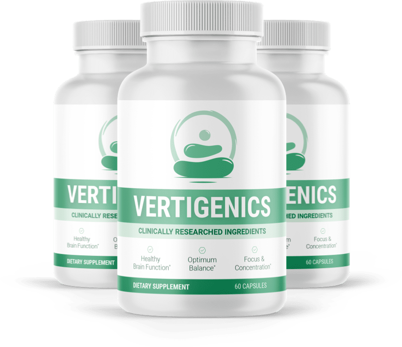 Vertigenics supplement 3-bottle natural vertigo relief formula