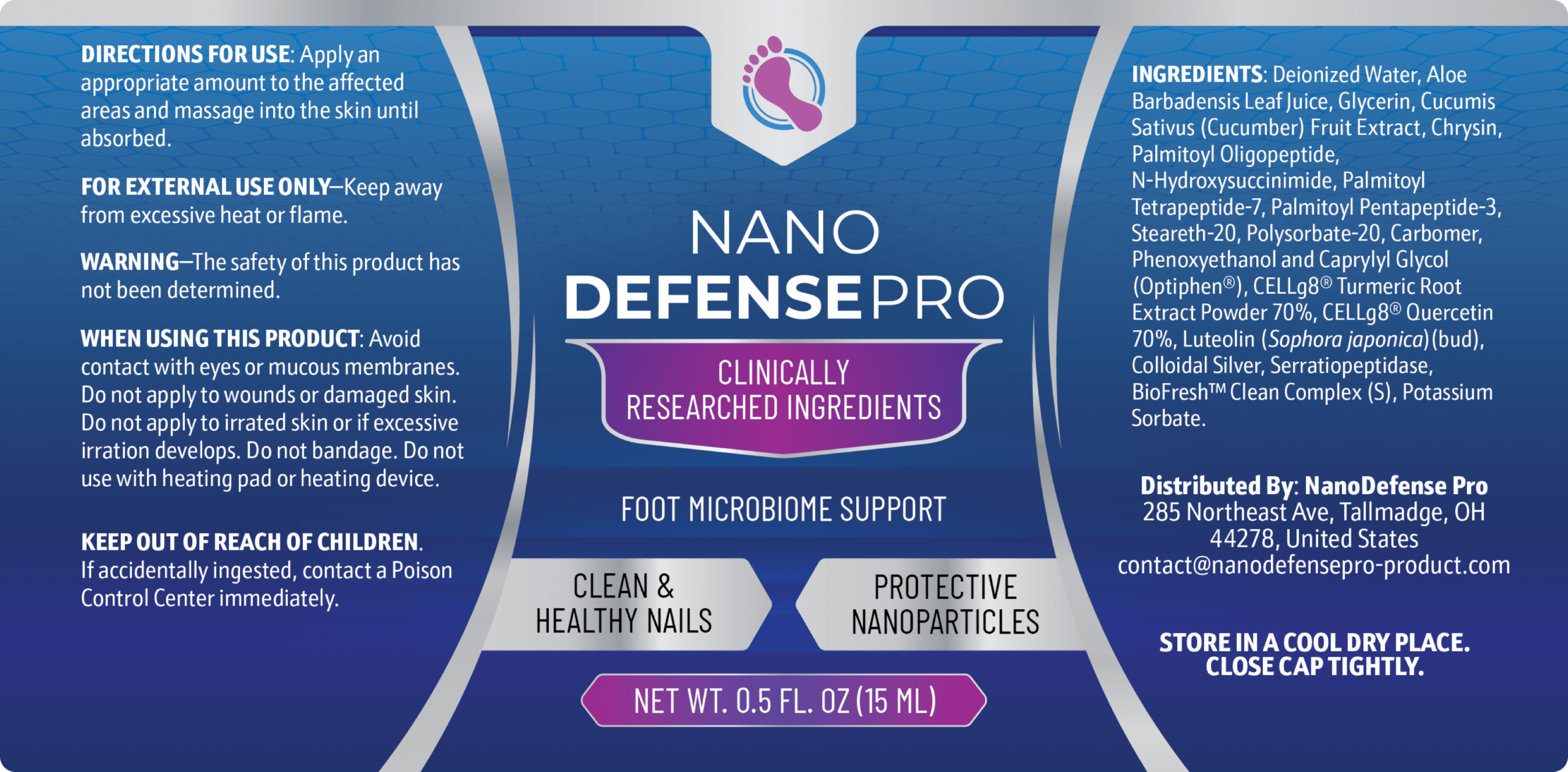 NanoDefense Pro Review – Ingredient Label Close-Up
