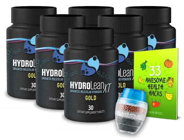 HydroLean XT Gold Review - 6 bottle bundle with free bonuses
