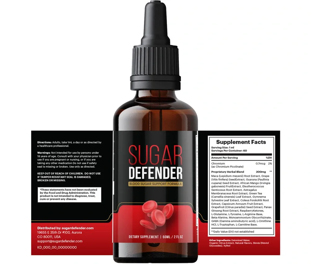 Sugar Defender Review – bottle label and ingredient transparency