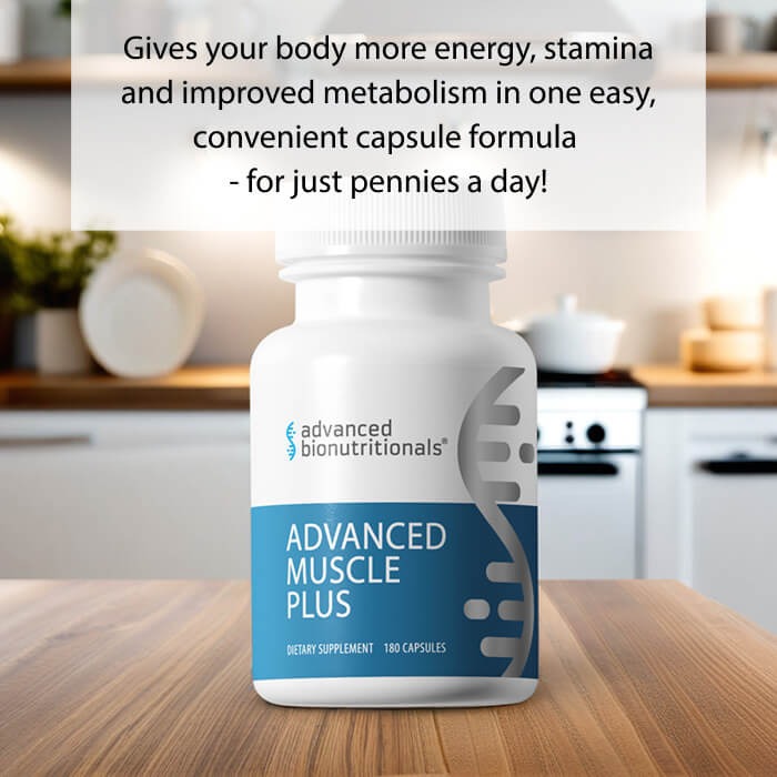 Advanced Muscle Plus muscle facts and clinical data infographic