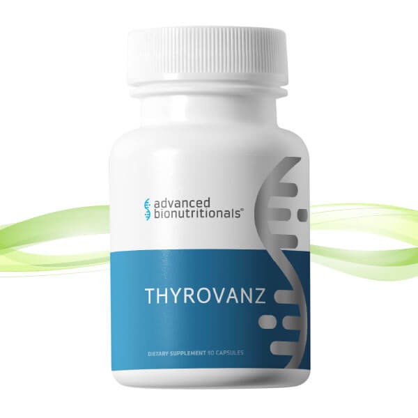 Thyrovanz Review — Advanced Bionutritionals desiccated thyroid supplement bottle