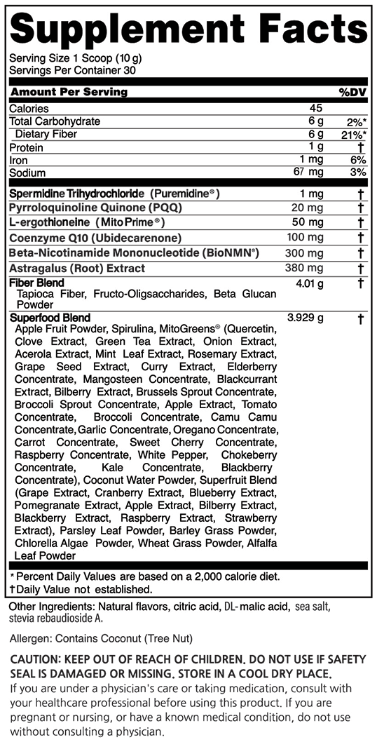 Pep Tonic Review — Full Supplement Facts and Ingredient Label