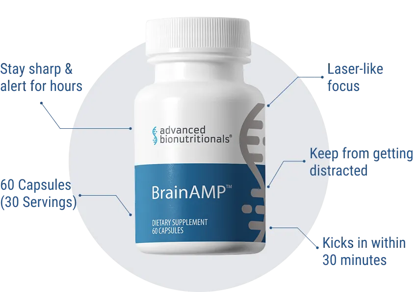 BrainAMP Review – brain fog and cognitive fatigue problem illustration