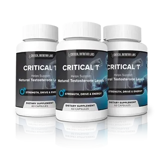 Critical T Review - 3 bottle supply of the natural testosterone booster supplement
