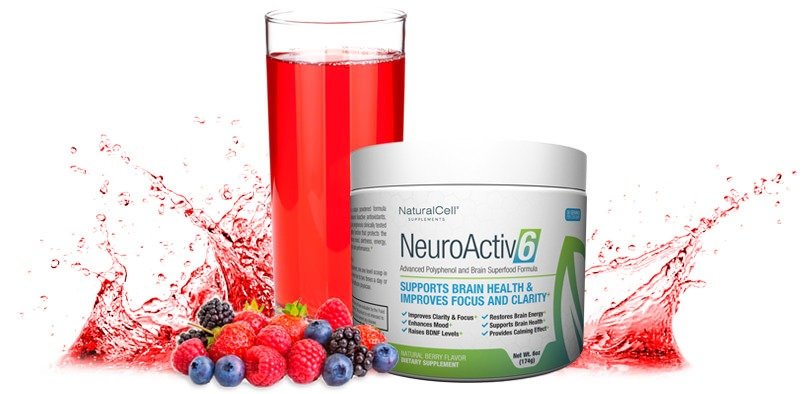 NeuroActiv6 Review — supplement powder scoop and berries